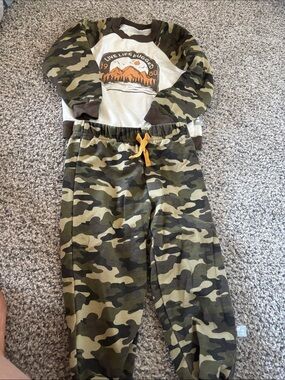Kids Camo Jogger Sweatpants - Olive Camo